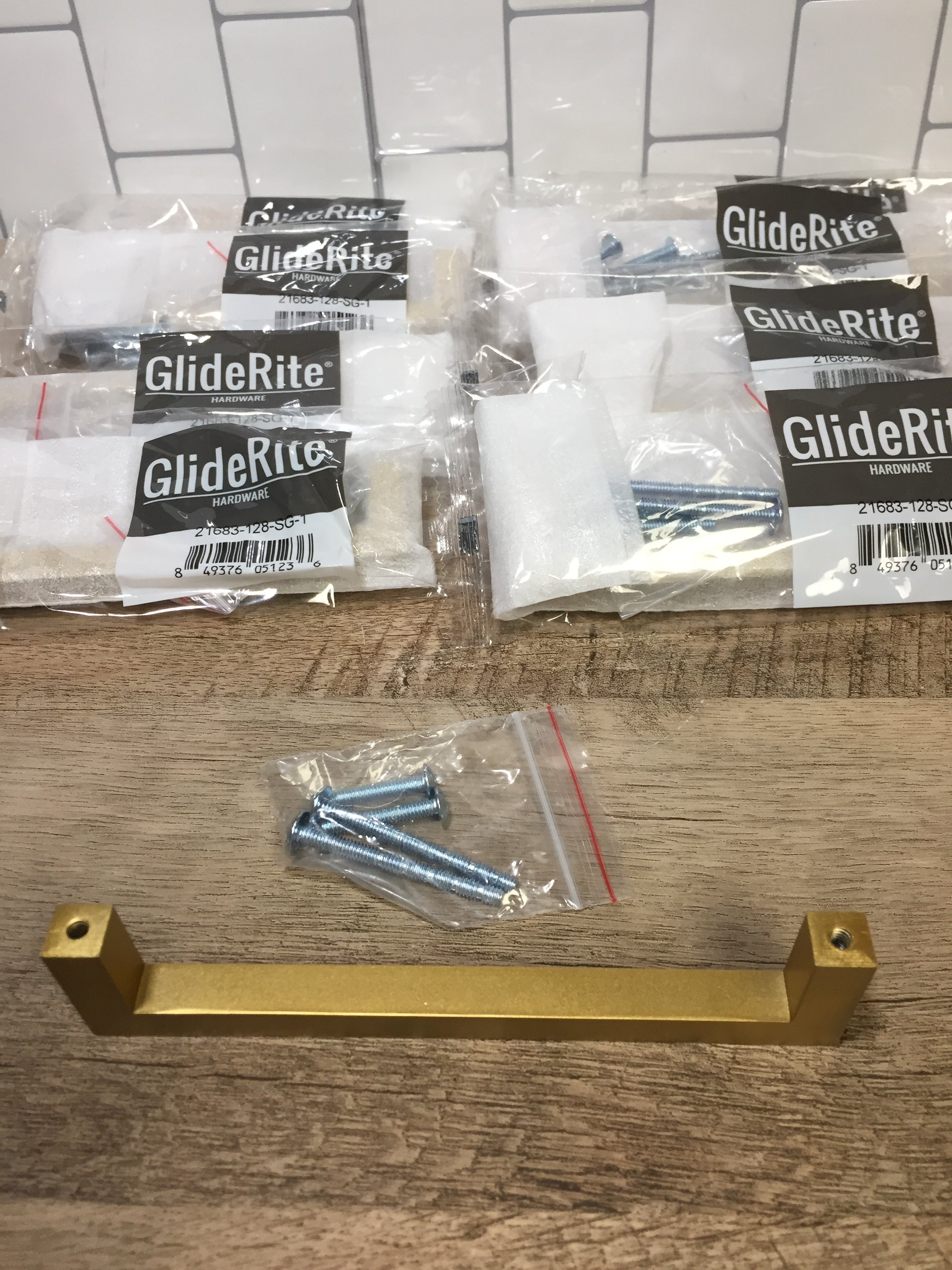 9 Count Glide Rite Cabinet & Drawer Pulls - 5 1/2 inches long - Gold (7431462322414)